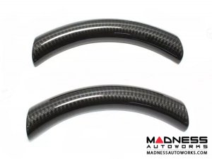 Jaguar F-TYPE Interior Trim - Carbon Fiber - Steering Wheel Trim - Upper + Lower - R - Flat Bottom Style Wheel